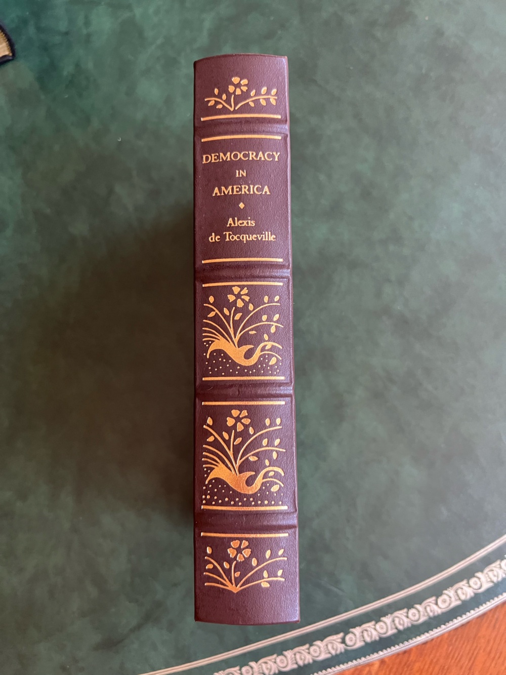 Hardcover Collectible Leather Book Democracy in America by Alexis de Tocqueville